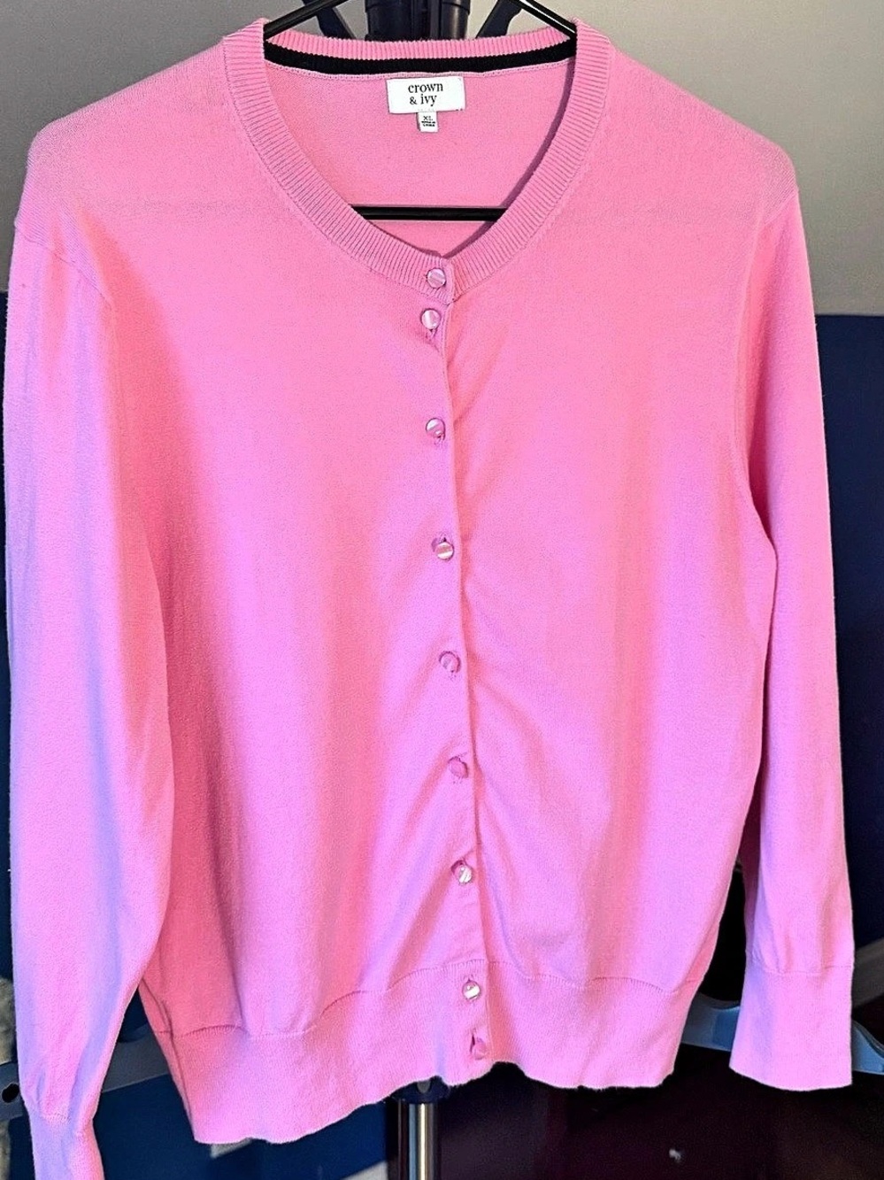 Crown & Ivy Pink Cardigan Size XL NWT
